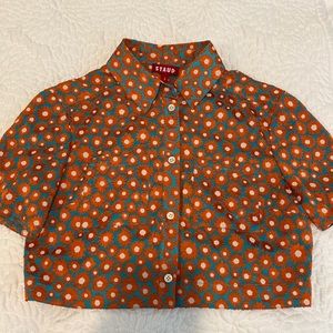 Staud Silk Floral Top